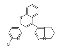 4-[2-(6-Chloro-2-pyridinyl)-5,6-dihydro-4H-pyrrolo[1,2-b]pyrazol- 3-yl]quinoline结构式