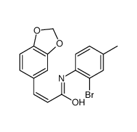 (E)-3-(1,3-benzodioxol-5-yl)-N-(2-bromo-4-methylphenyl)prop-2-enamide Structure