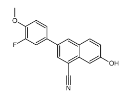 3-(3-fluoro-4-methoxyphenyl)-7-hydroxy-1-naphthonitrile Structure