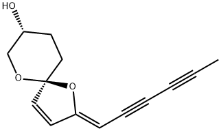 2-(2,4-Hexadiyn-1-ylidene)-1,6-dioxaspiro[4.5]dec-3-en-8-ol结构式