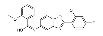 N-[2-(2-chloro-4-fluorophenyl)-1,3-benzoxazol-5-yl]-2-methoxybenzamide结构式