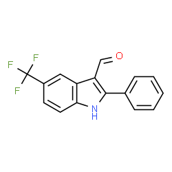 1H-Indole-3-carboxaldehyde,2-phenyl-5-(trifluoromethyl)-(9CI) picture