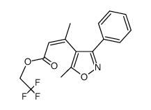 (Z)-3-(5-methyl-3-phenyl-isoxazol-4-yl)-but-2-enoic acid 2,2,2-trifluoro-ethyl ester结构式