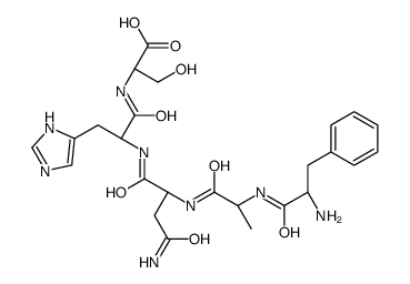 (2S)-2-[[(2S)-2-[[(2S)-4-amino-2-[[(2S)-2-[[(2S)-2-amino-3-phenylpropanoyl]amino]propanoyl]amino]-4-oxobutanoyl]amino]-3-(1H-imidazol-5-yl)propanoyl]amino]-3-hydroxypropanoic acid结构式