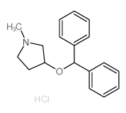 3-(Diphenylmethoxy)-1-methylpyrrolidine hydrochloride Structure