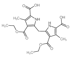 1H-Pyrrole-2,4-dicarboxylicacid, 5,5'-methylenebis[3-methyl-, 4,4'-diethyl ester (9CI) Structure