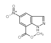 5-硝基-1H-吲唑-7-羧酸甲酯结构式