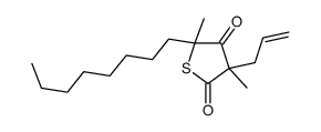 3,5-dimethyl-5-octyl-3-prop-2-enylthiolane-2,4-dione结构式