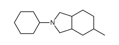 2-cyclohexyl-5-methyl-1,3,3a,4,5,6,7,7a-octahydroisoindole结构式