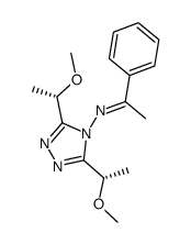 N-[(S,S)-3,5-bis(1-methoxyethyl)-1,2,4-triazol-4-yl]methylbenzylimine结构式