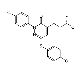 6-(4-Chloro-phenylsulfanyl)-4-((S)-3-hydroxy-butyl)-2-(4-methoxy-phenyl)-2H-pyridazin-3-one Structure