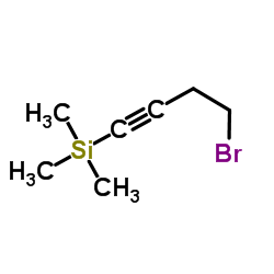 (4-溴丁-1-炔-1-基)三甲基硅烷结构式