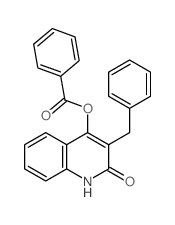 2(1H)-Quinolinone,4-(benzoyloxy)-3-(phenylmethyl)- Structure