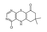 4-Chloro-7,7-dimethyl-9-oxo-6,7,8,9-tetrahydropyrimido[4,5-b](1,4)benzothiazine Structure