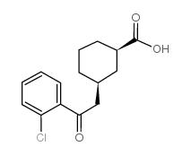 cis-3-[2-(2-chlorophenyl)-2-oxoethyl]cyclohexane-1-carboxylic acid structure