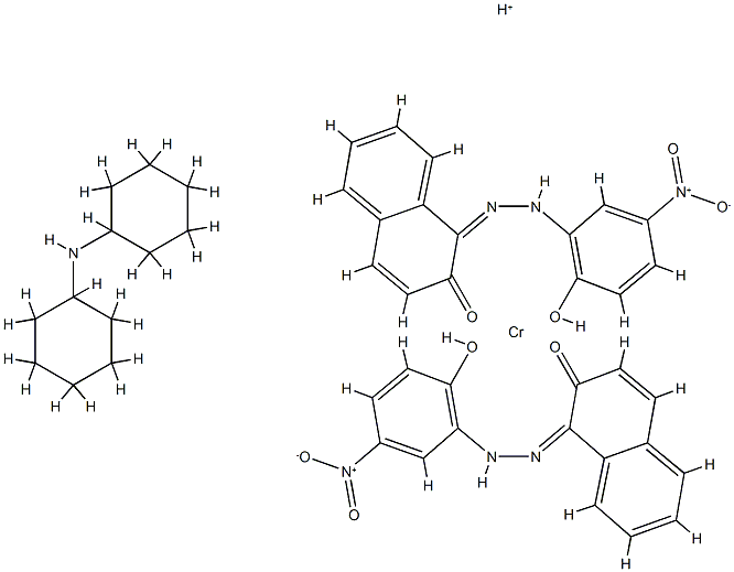 hydrogen bis[1-[(2-hydroxy-5-nitrophenyl)azo]-2-naphtholato(2-)]chromate(1-) , compound with dicyclohexylamine (1:1) Structure