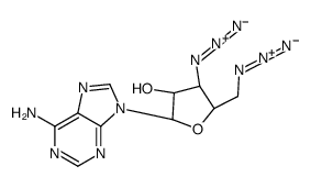 (2R,3R,4S,5R)-2-(6-aminopurin-9-yl)-4-azido-5-(azidomethyl)oxolan-3-ol Structure