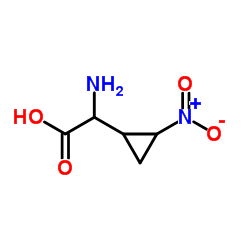 Cyclopropaneacetic acid, alpha-amino-2-nitro- (9CI)结构式