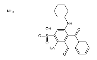 azanium,1-amino-4-(cyclohexylamino)-9,10-dioxoanthracene-2-sulfonate结构式