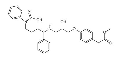 methyl 4-[3-[[3-(2,3-dihydro-2-oxo-1H-benzimidazol-1-yl)propyl]benzylamino]-2-hydroxypropoxy]phenylacetate Structure