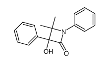 4,4-dimethyl-1,3-diphenyl-3-hydroxyazetidin-2-one Structure