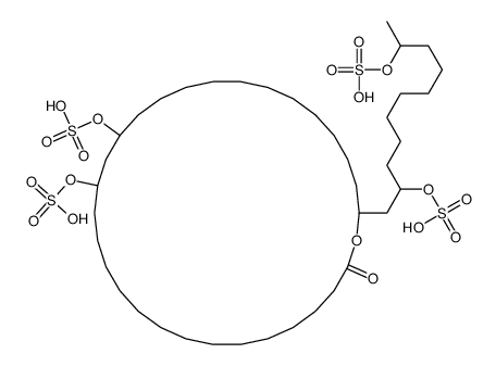 [2-(2,10-disulfooxyundecyl)-30-oxo-14-sulfooxy-oxacyclotriacont-16-yl] hydrogen sulfate Structure