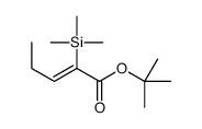 tert-butyl 2-trimethylsilylpent-2-enoate Structure