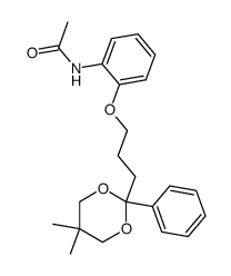 2-(3-(5,5-dimethyl-2-phenyl-1,3-dioxan-2-yl)propoxy)acetanilide Structure