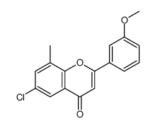 6-chloro-2-(3-methoxyphenyl)-8-methylchromen-4-one结构式