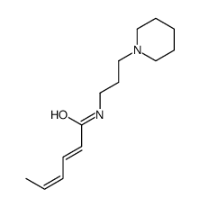 N-(3-piperidin-1-ylpropyl)hexa-2,4-dienamide结构式