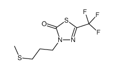 3-(3-methylsulfanylpropyl)-5-(trifluoromethyl)-1,3,4-thiadiazol-2-one结构式