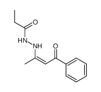 Propionic acid N'-((Z)-1-methyl-3-oxo-3-phenyl-propenyl)-hydrazide结构式