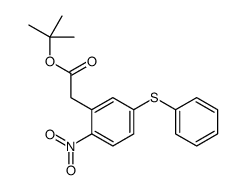 tert-butyl 2-(2-nitro-5-phenylsulfanylphenyl)acetate结构式