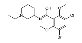 3-bromo-5-chloro-N-(1-ethylpiperidin-3-yl)-2,6-dimethoxybenzamide Structure