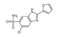 6-chloro-2-(furan-2-yl)-3H-benzimidazole-5-sulfonamide Structure