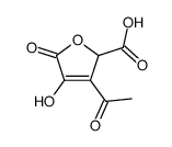 3-acetyl-4-hydroxy-5-oxo-2H-furan-2-carboxylic acid Structure