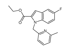 ethyl 5-fluoro-1-[(6-methylpyrid-2-yl)methyl]-1H-indole-2-carboxylate结构式