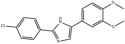 1H-Imidazole, 2-(4-chlorophenyl)-5-(3,4-dimethoxyphenyl)-结构式