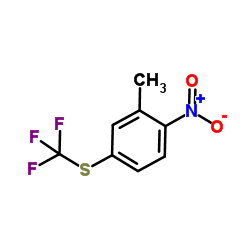 3-Methyl-4-nitrophenyl trifluoromethyl sulfide结构式