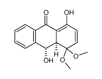 (4aα,10α)-1,10-dihydroxy-4,4-dimethoxy-4a,10-dihydroanthracen-9(4H)-one Structure