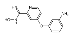 4-(3-amino-phenoxy)-N-hydroxy-pyridine-2-carboxamidine结构式