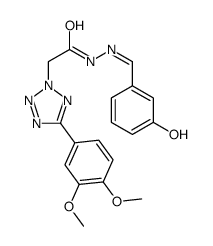 2-[5-(3,4-dimethoxyphenyl)tetrazol-2-yl]-N-[(E)-(3-hydroxyphenyl)methylideneamino]acetamide Structure