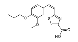 2-[(E)-2-(3-methoxy-4-propoxyphenyl)ethenyl]-1,3-thiazole-4-carboxylic acid结构式