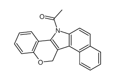 13-acetyl-6,13-dihydro-benzo[e]chromeno[4,3-b]indole结构式