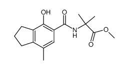 2-[(4-hydroxy-7-methyl-indane-5-carbonyl)-amino]-2-methyl-propionic acid methyl ester Structure