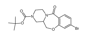 tert-butyl 9-bromo-6-oxo-3,4,12,12a-tetrahydro-6H-pyrazino[2,1-c][1,4]benzoxazepine-2(1H)-carboxylate结构式