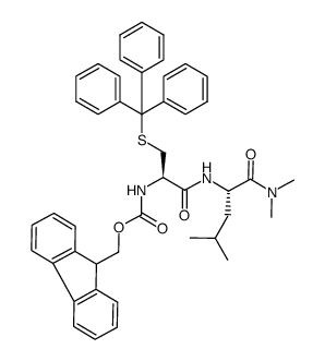 Fmoc-Cys(Trt)-Leu-NMe2结构式