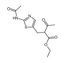 2-(2-acetylamino-thiazol-5-ylmethyl)-acetoacetic acid ethyl ester Structure