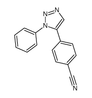 4-(1-phenyl-1H-[1,2,3]-triazol-5-yl)benzonitrile Structure