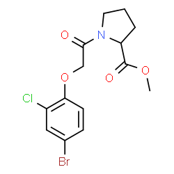 Methyl 1-[(4-bromo-2-chlorophenoxy)acetyl]prolinate Structure